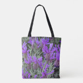 Spaanse lavendel bloeit bloemig tote bag (Achterkant)