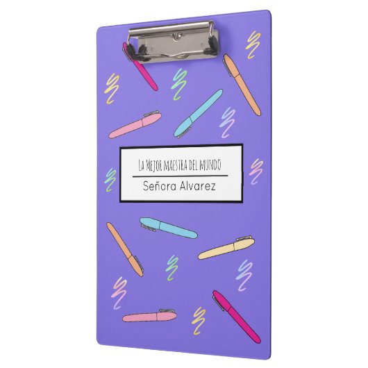 Spaanse leraar bedankt mejor Maestra del Mundo Klembord (Links)