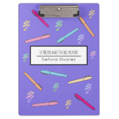 Spaanse leraar bedankt mejor Maestra del Mundo Klembord (Voorkant)