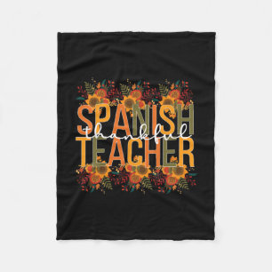 Spaanse leraar Dankzegingsdag Spaans onderwijs Fleece Deken