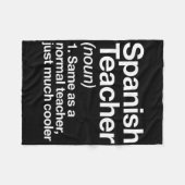 Spaanse leraar definitie Fun Byck eerst naar schoo Fleece Deken (Voorkant (Horizontaal))