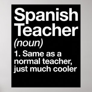 Spaanse Leraar Definitie Grappige School Poster