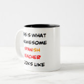 spaanse leraar , geweldige tweekleurige koffiemok (Voorkant links)