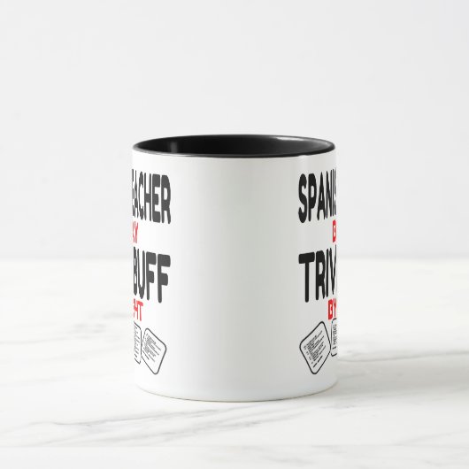 Spaanse leraar houdt van trivia mok (Midden)