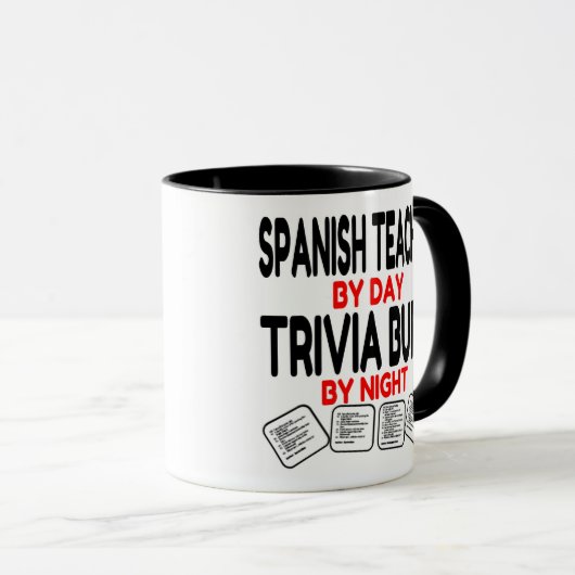 Spaanse leraar houdt van trivia mok (Voorkant rechts)
