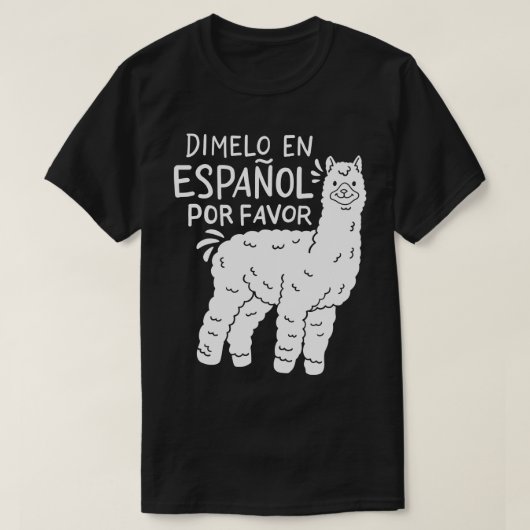 Spaanse leraar Llama T-shirt (Design voorkant)