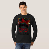 Spaanse leraar met kerstmis Bun Buf T-shirt (Voorkant volledig)