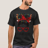Spaanse leraar met kerstmis Bun Buf T-shirt (Voorkant)
