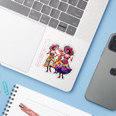 SPAANSE LES STICKER (Laptop met iPhone)