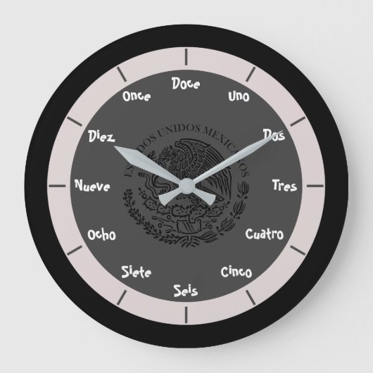 Spaanse Letter-nummers Grote Klok (Voorkant)