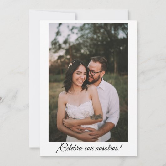 Spaanse Levendige Bloemen Wedding Engagement Party Kaart (Achterkant)