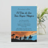 Spaanse lichtblauwe zonsondergang drie koningen Ke Kaart (Staand voorkant)