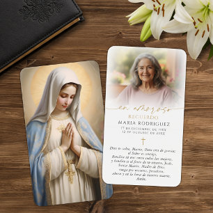 Spaanse Maagd Maria Ave Maria Foto Gebedskaarten Visitekaartje
