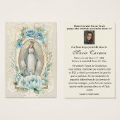 Spaanse Maagd Mary Funeral Memorial Prayer Kaart (Voorkant /achterkant)