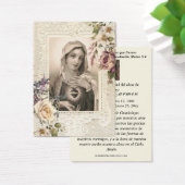 Spaanse Maagd Mary Funeral Memorial Prayer Kaart (Bureau)