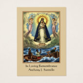 Spaanse Maagd Mary Funeral Prayer Heilige Kaart (Voorkant)