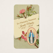Spaanse Maagd Mary Religieuze Kaart voor gebed (Voorkant)