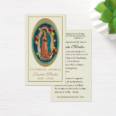 Spaanse Maagd Mary Rozen Funeral Prayer Kaart (Bureau)