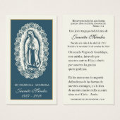 Spaanse Maagd Mary Rozen Funeral Prayer Kaart (Voorkant /achterkant)