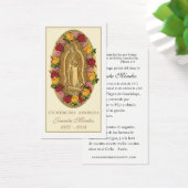 Spaanse Maagd Mary Rozen Funeral Prayer Kaart (Bureau)