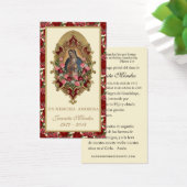 Spaanse Maagd Mary Rozen Religieuze gebedskaart Visitekaartje (Bureau)