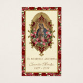 Spaanse Maagd Mary Rozen Religieuze gebedskaart Visitekaartje (Voorkant)