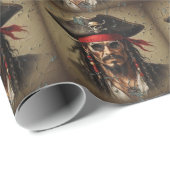 Spaanse Maine Pirate Chieftain Cadeaupapier (Rol Hoek)