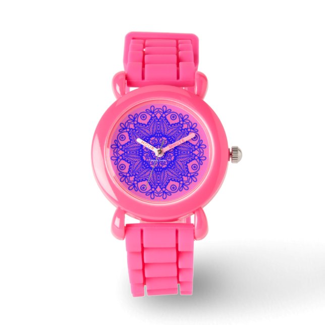 Spaanse mandala - paarse horloge (Voorkant)