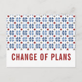 Spaanse marine en rode tegel Huwelijksplannen gewi Aankondigingskaart (Voorkant)