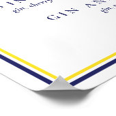 Spaanse marine gele tegel handtekeningcocktail V1 Poster (Hoek)