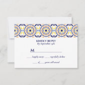 Spaanse marine gele tegel mediterraan huwelijk kaart (Voorkant)