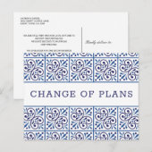 Spaanse marine Indigole wijziging plannen 1 Aankondigingskaart (Voorkant / Achterkant)