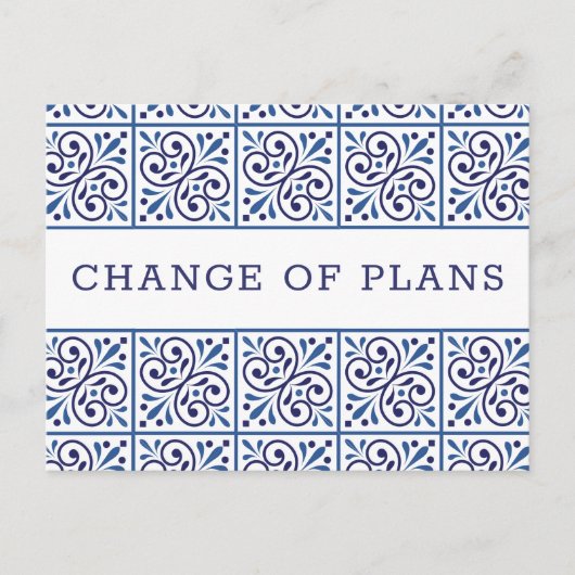 Spaanse marine Indigole wijziging plannen 1 Aankondigingskaart (Voorkant)