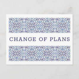 Spaanse marine Indigole wijziging plannen 2 Aankondigingskaart