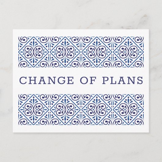 Spaanse marine Indigole wijziging plannen 2 Aankondigingskaart (Voorkant)