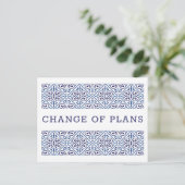 Spaanse marine Indigole wijziging plannen 2 Aankondigingskaart (Staand voorkant)