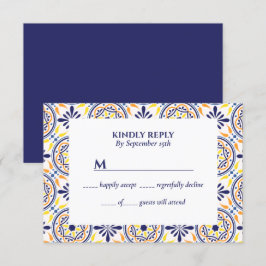 Spaanse marinegeel Tegel mediterrane bruiloft Kaart