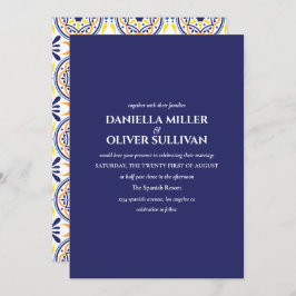 Spaanse marinegeel Tegel mediterrane bruiloft Kaart