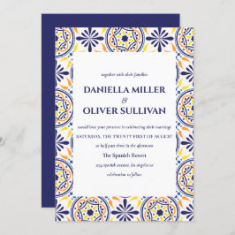 Spaanse marinegeel Tegel mediterrane bruiloft Kaart