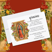 Spaanse Mary Guadalupe Hartelijk dank Bedankkaart