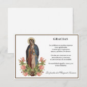 Spaanse Mary Guadalupe Hartelijk dank Bedankkaart (Voorkant / Achterkant)