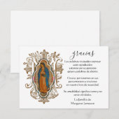 Spaanse Mary Guadalupe Hartelijk dank Bedankkaart (Voorkant / Achterkant)