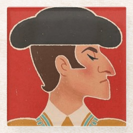 Spaanse Matador Spanje | Glazen Onderzetter (Voorkant)