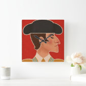 Spaanse Matador Vierkante Klok (Huis)
