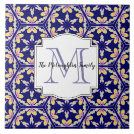 Spaanse mediterrane stijl | Gezinsmonogram Tegeltje