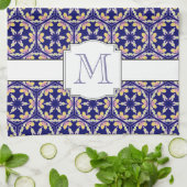 Spaanse mediterrane stijl | Gezinsmonogram Theedoek (Gevouwen)