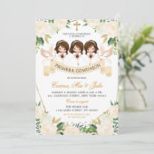 Spaanse meisjes Verwant Eerste Heilige Communie Kaart (Staand voorkant)