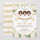 Spaanse meisjes Verwant Eerste Heilige Communie Kaart (Voorkant / Achterkant)