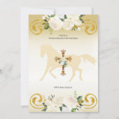 Spaanse Mexicaan 3 años Gold Charro Uitnodiging (Achterkant)