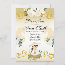 Spaanse Mexicaanse 3 jaar oude gouden Charra-meisj Kaart